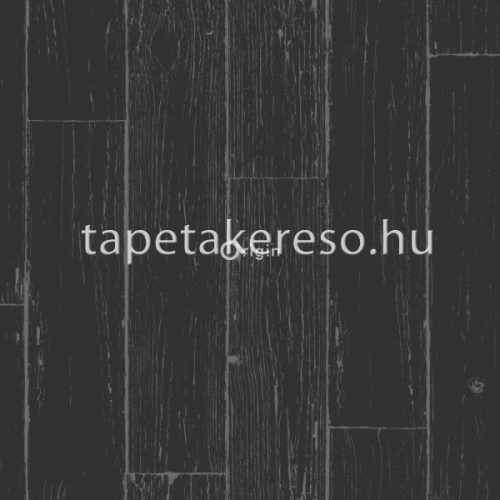 Origin Matières - Wood vlies anyagú fekete, ezüst színű famintás modern tapéta