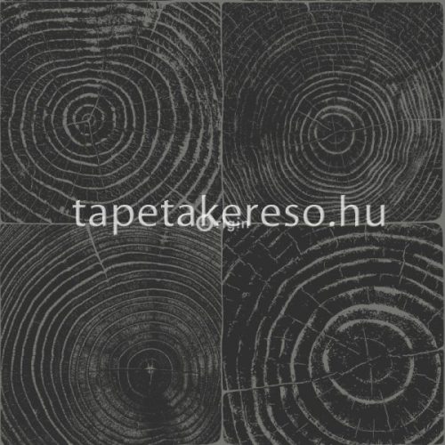 Origin Matières - Wood vlies anyagú fekete, ezüst színű famintás modern tapéta