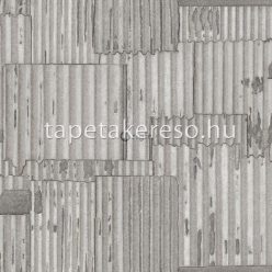   Origin Matières - Metal vlies anyagú szürke színű csíkos modern tapéta