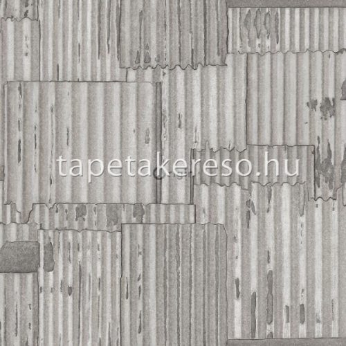 Origin Matières - Metal vlies anyagú szürke színű csíkos modern tapéta