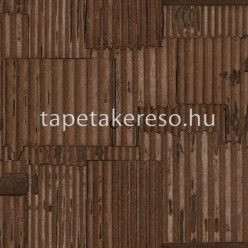  Origin Matières - Metal vlies anyagú barna színű csíkos modern tapéta