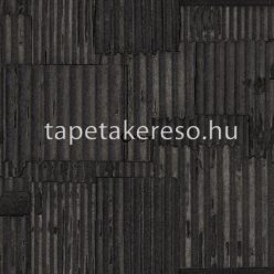   Origin Matières - Metal vlies anyagú szürke, fekete színű csíkos modern tapéta