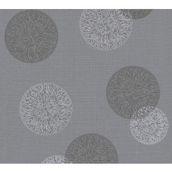   AS Creation Casual Living vlies, habos anyagú szürke színű körös modern tapéta