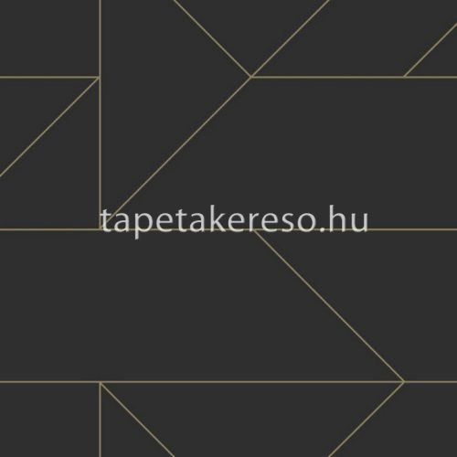 Origin City Chic vlies anyagú fekete, arany színű geometriai modern tapéta