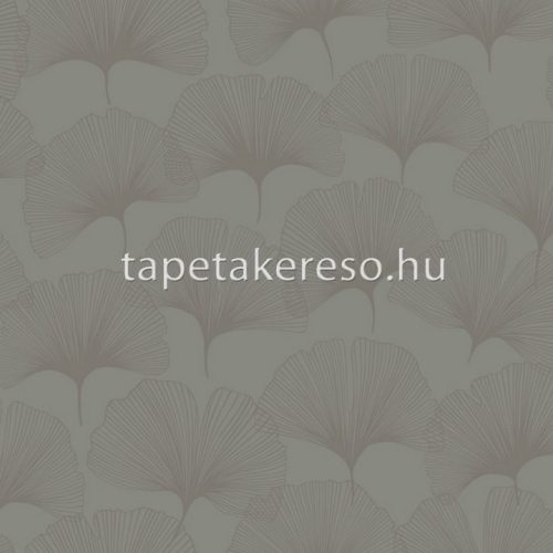 Origin City Chic vlies anyagú szürke, gyöngyház színű leveles modern tapéta