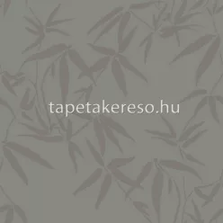   Origin City Chic vlies anyagú szürke, gyöngyház színű leveles modern tapéta