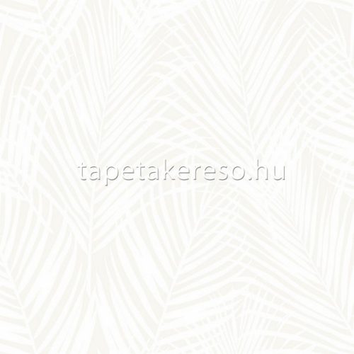 Origin City Chic vlies anyagú fehér, gyöngyház színű leveles modern tapéta