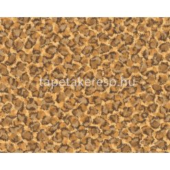   AS Creation Versace 3 vlies, vinyl anyagú barna, barack színű párducmintás modern tapéta