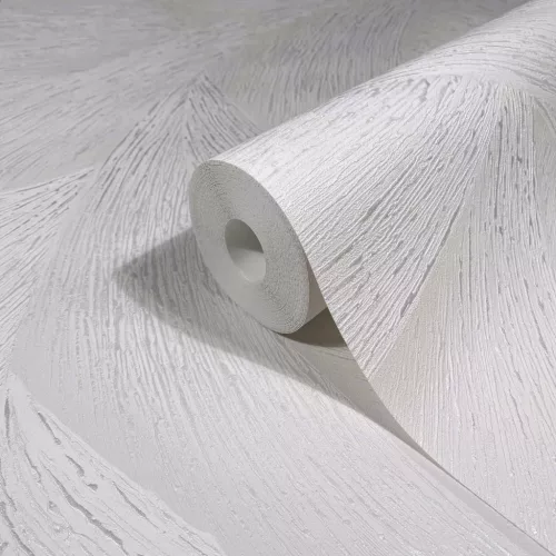 Marburg Ritus vinyl, vlies anyagú, fehér, gyöngyház, szürke színű, absztrakt, struktúrált, 3d, Modern tapéta