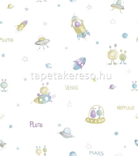 ICH Oh LaLa papír anyagú fehér, kék, lila, zöld színű ürhajós, csillagkép gyerek poszter