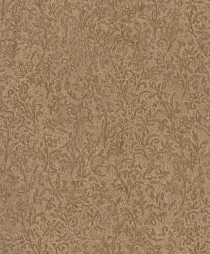 Marburg Ritus vinyl, vlies anyagú, barna, bronz színű, virágos, leveles, Modern tapéta