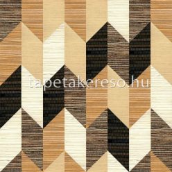   Origin Matières - Wood vlies anyagú barna, fehér, fekete színű geometriai modern poszter