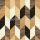 Origin Matières - Wood vlies anyagú barna, fehér, fekete színű geometriai modern poszter