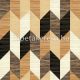 Origin Matières - Wood vlies anyagú barna, fehér, fekete színű geometriai modern poszter
