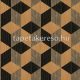 Origin Matières - Wood vlies anyagú fekete, barna színű geometriai modern poszter