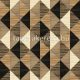 Origin Matières - Wood vlies anyagú fekete, barna színű geometriai modern poszter