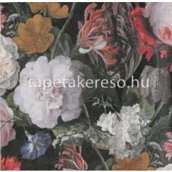   Eijffinger Masterpiece vlies anyagú fekete, rózsaszín, piros, kék, barna színű virágos modern tapéta