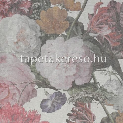 Eijffinger Masterpiece vlies anyagú fehér, rózsaszín, lila, zöld, piros színű virágos modern tapéta