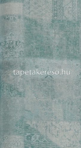 Eijffinger Masterpiece vlies anyagú türkiz színű kockás, textilhatású modern tapéta