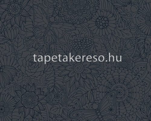 AS Creation Boys & Girls 6 vlies, habos anyagú fekete színű virágos, pillangós gyerek tapéta