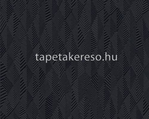 AS Creation Black is Beautiful vlies, habos anyagú fekete színű geometriai modern tapéta