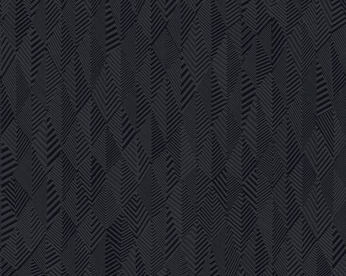 AS Creation Black is Beautiful vlies, habos anyagú fekete színű geometriai modern tapéta