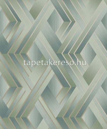 Holden Patagonia vlies, vinyl anyagú kék, zöld, ezüst színű 3d, geometriai modern, natural tapéta