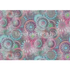  Rasch Magic Walls by Rasch vlies anyagú türkiz, rózsaszín, zöld, lila, narancssárga színű mandala modern poszter