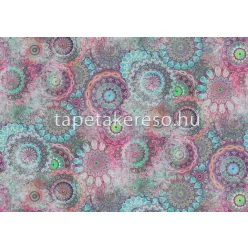   Rasch Magic Walls by Rasch vlies anyagú türkiz, rózsaszín, zöld, lila, narancssárga színű mandala modern poszter