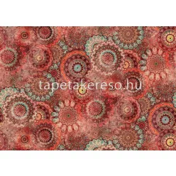   Rasch Magic Walls by Rasch vlies anyagú narancssárga, zöld, bordó, türkiz színű mandala modern poszter