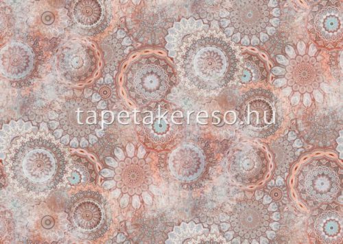 Rasch Magic Walls by Rasch vlies anyagú barack, kék, mályva színű mandala modern poszter