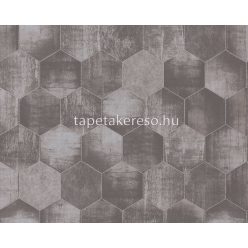   AS Creation Materials vlies, vinyl anyagú szürke színű geometriai modern tapéta