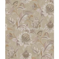   Holden Arabesque vlies, vinyl anyagú beige, mályva, narancssárga színű virágos modern tapéta