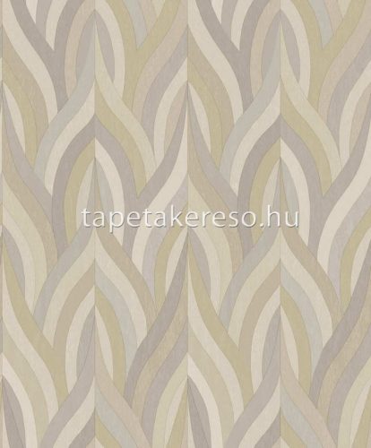 Holden Arabesque vlies, vinyl anyagú beige, barna, szürke színű hullámos modern tapéta