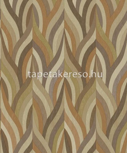 Holden Arabesque vlies, vinyl anyagú beige, barna színű hullámos modern tapéta