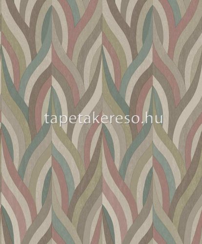 Holden Arabesque vlies, vinyl anyagú beige, zöld, kék, mályva színű hullámos modern tapéta