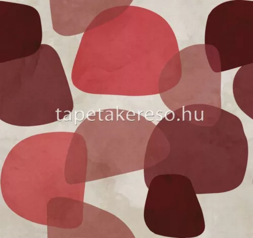 Rasch Magic Walls by Rasch vlies anyagú beige, bordó, piros színű geometriai modern poszter