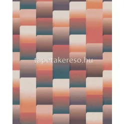   Rasch Magic Walls by Rasch vlies anyagú barna, kék, narancssárga, barack színű geometriai modern poszter