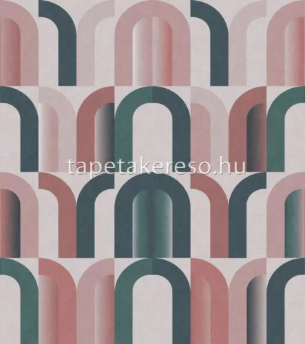 Rasch Magic Walls by Rasch vlies anyagú mályva, zöld színű geometriai modern poszter