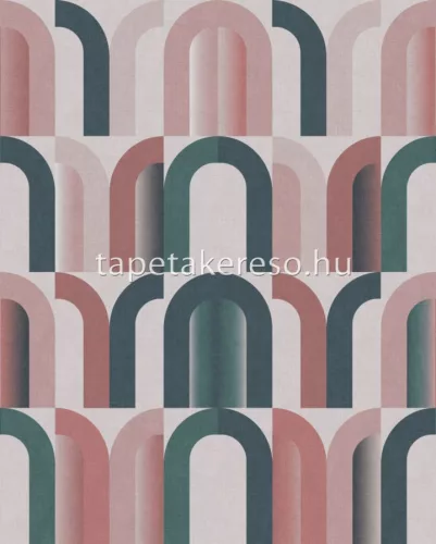 Rasch Magic Walls by Rasch vlies anyagú mályva, zöld színű geometriai modern poszter
