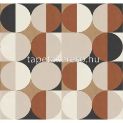   Rasch Magic Walls by Rasch vlies anyagú beige, barna, fekete, törtfehér színű körös, geometriai modern poszter