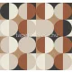 Rasch Magic Walls by Rasch vlies anyagú beige, barna, fekete, törtfehér színű körös, geometriai modern poszter
