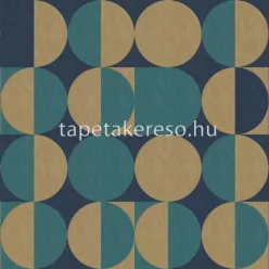   Rasch Magic Walls by Rasch vlies anyagú zöld, kék, keki színű körös, geometriai modern poszter