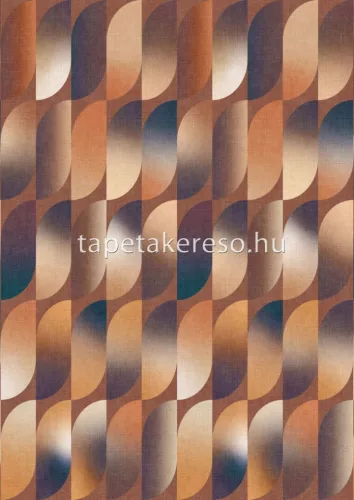 Rasch Magic Walls by Rasch vlies anyagú narancssárga, barna, kék színű geometriai modern poszter