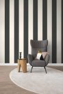 Rasch Schöner Wohnen Cosy Living vlies anyagú fekete, fehér színű csíkos Modern panel