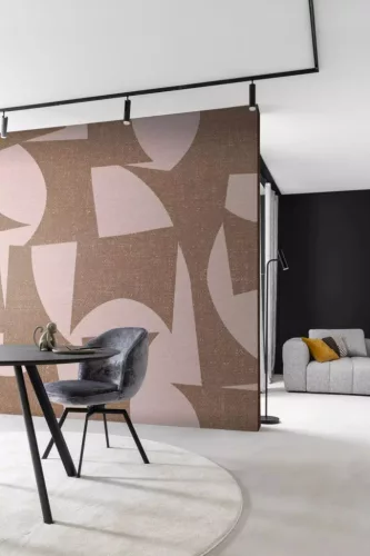 Rasch Schöner Wohnen Cosy Living vlies anyagú mályva, barna színű geometriai Modern panel