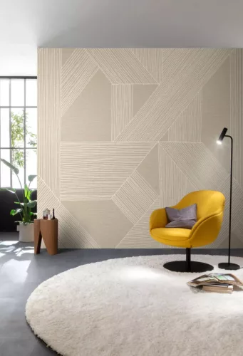 Rasch Schöner Wohnen Cosy Living vlies anyagú beige, fehér színű geometriai Modern panel