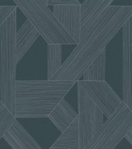 Rasch Schöner Wohnen Cosy Living vlies anyagú kék, ezüst színű geometriai Modern panel