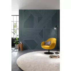  Rasch Schöner Wohnen Cosy Living vlies anyagú kék, ezüst színű geometriai Modern panel