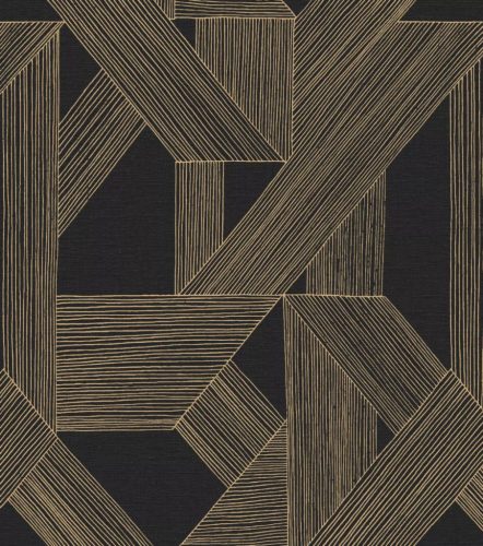 Rasch Schöner Wohnen Cosy Living vlies anyagú fekete, barna színű geometriai Modern panel